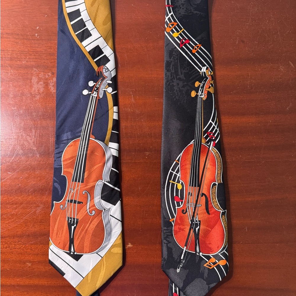 Musical Instrument Themed Ties